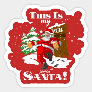 Drunk Santa Sticker